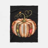 Fall Book Pumpkin Fall Librarians Bookworm Teacher Fleece Deken (Voorkant)