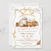 Fall Bow Coquette Pumpkin spice Kaart (Voorkant)