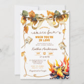 Fall Bow Coquette s'more bridal shower invitation Kaart (Voorkant)