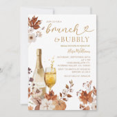 Fall Bridal Brunch & Bubbly Autumn Engagement Kaart (Voorkant)