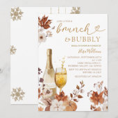 Fall Bridal Brunch & Bubbly Autumn Engagement  Kaart (Voorkant / Achterkant)