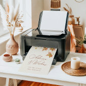 Fall Bridal Shower Advice & Wishes Printable Sign Poster