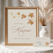 Fall Bridal Shower How Many Kisses Game Sign Poster