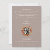 Fall Brown Gold Exquisite Modern 3 Wedding Photos Save The Date (Achterkant)