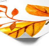 Fall bruiloft alfabet seating chart. Gele herfst Poster (Hoek)