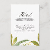 Fall bruiloft Hotel Card - Rustic Harvest Greenery Informatiekaartje (Voorkant)