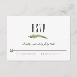 Fall bruiloft RSVP-kaart - Rustic Harvest Greenery RSVP Kaartje
