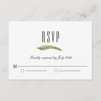 Fall bruiloft RSVP-kaart - Rustic Harvest Greenery RSVP Kaartje