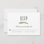 Fall bruiloft RSVP-kaart - Rustic Harvest Greenery RSVP Kaartje (Voorkant)