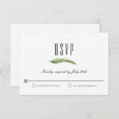Fall bruiloft RSVP-kaart - Rustic Harvest Greenery RSVP Kaartje (Voorkant / Achterkant)