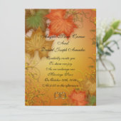 Fall bruiloft Uitnodiging (Staand voorkant)