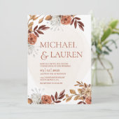 Fall bruiloft Uitnodiging (Staand voorkant)