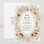 Fall Brunch Baby Shower Invitation Kaart (Voorkant / Achterkant)