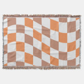 Fall Checkered Fringe Throw Blanket Deken (Voorkant)