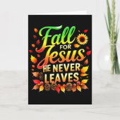Fall Christian Thanksgiving Jesus My Favourite Sea Kaart (Voorkant)