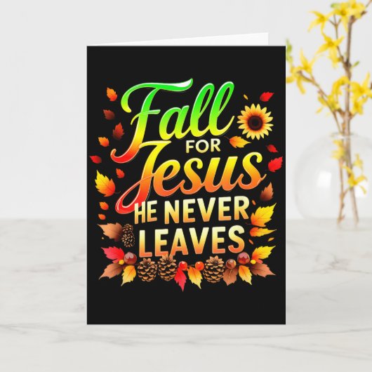 Fall Christian Thanksgiving Jesus My Favourite Sea Kaart (Gele Bloem)