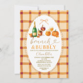 Fall Cocktail Bow Brunch & Bubbly Bridal Shower Kaart (Voorkant)