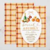 Fall Cocktail Bow Brunch & Bubbly Bridal Shower Kaart (Voorkant / Achterkant)