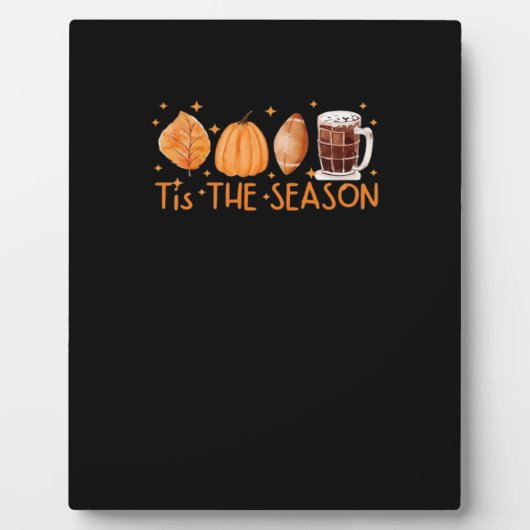 Fall Coffee Cute Lover Halloween Pumpkin Latte Dri Fotoplaat (Voorkant)