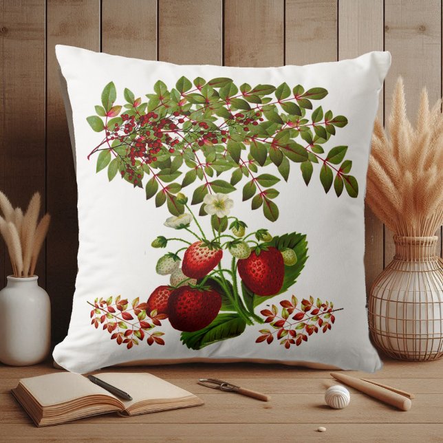 Fall Colors Autumn Berry Foliage Greenery Kussen (Fall Colors Autumn Berry Foliage Greenery Throw Pillow)