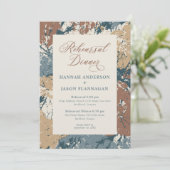 Fall Colors Cinnamon Rehearsal Dinner Kaart (Staand voorkant)