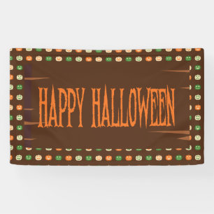 Fall Colors Halloween Pumpkin Patroon Spandoek