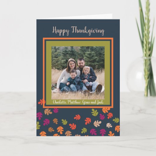 Fall Colors Happy Thanksgiving Photo Kaart (Voorkant)