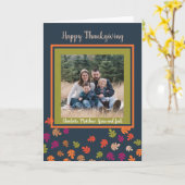 Fall Colors Happy Thanksgiving Photo Kaart (Gele Bloem)