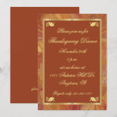 Fall Colors Marged Paper Thanksgiving Invitation Kaart (Voorkant / Achterkant)