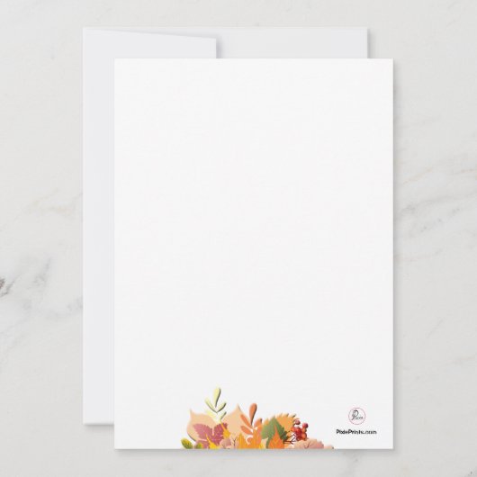 Fall Colors Photo Invitation Kaart (Achterkant)