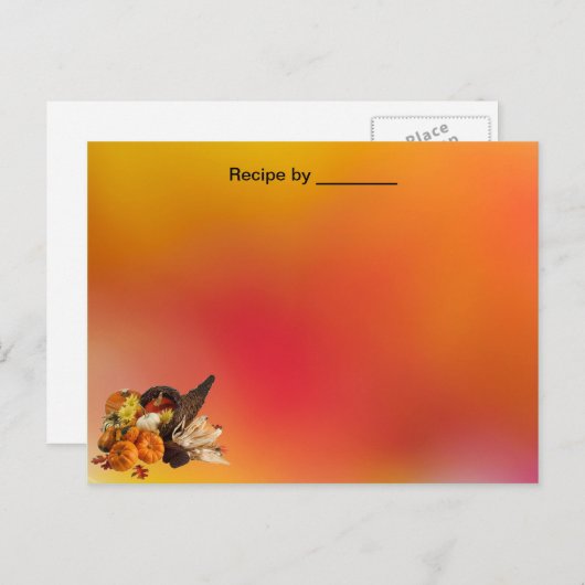 Fall Colors Recipe Custom Card Briefkaart (Voorkant / Achterkant)