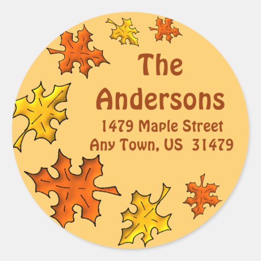 Fall Colors Ronde Sticker (Voorkant)
