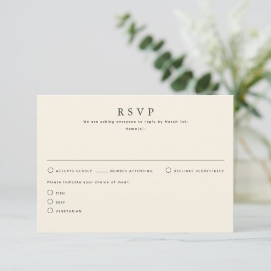 Fall Colors Wedding RSVP Kaarten (Staand voorkant)