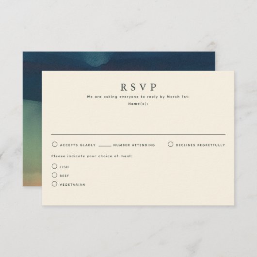 Fall Colors Wedding RSVP Kaarten (Voorkant / Achterkant)