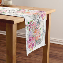 Fall Colors White Pumpkin Waterverf Floral herfst Medium Tafelloper