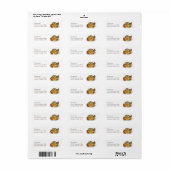 Fall Cornucopia Custom Return Address Etiket (Full Sheet)