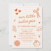 Fall Cute Hand Drawn Our Little Cutie Pie Birthday Kaart (Voorkant)