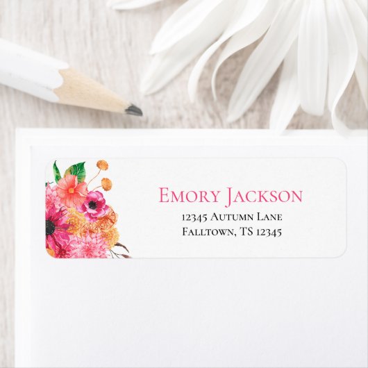 Fall Dahlias Return Address Labels (Insitu)