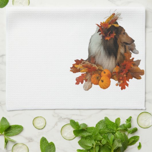 Fall Decor Sheltie Theedoek (Gevouwen)