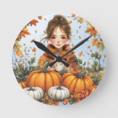 Fall Design Wall Clock Ronde Klok (Voorkant)