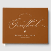 Fall Elegant Minimalist Modern Wedding Guestbook Gastenboek (Voorkant)