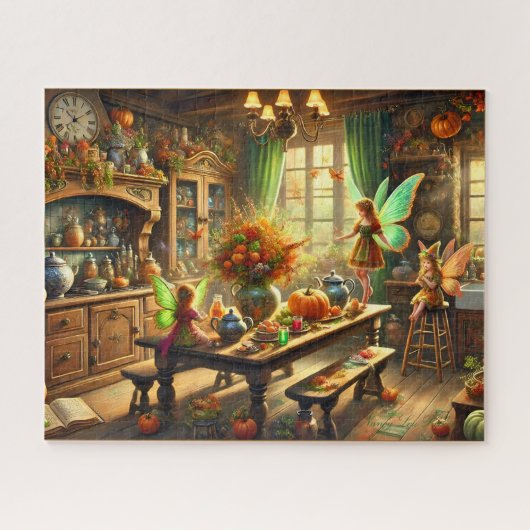 Fall Fairies Kitchen Gathering 520 Puzzle Legpuzzel (Horizontaal)