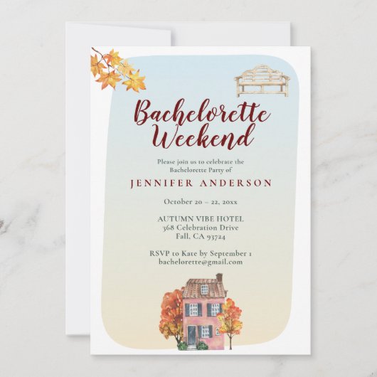 Fall favorites Rustic Bachelorette Weekend Kaart (Voorkant)