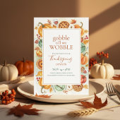 Fall Feast Frame Thanksgiving Invitation Kaart