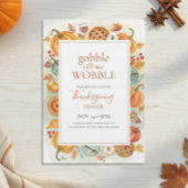 Fall Feast Frame Thanksgiving Invitation Kaart