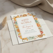 Fall Feast Frame Thanksgiving Invitation Kaart
