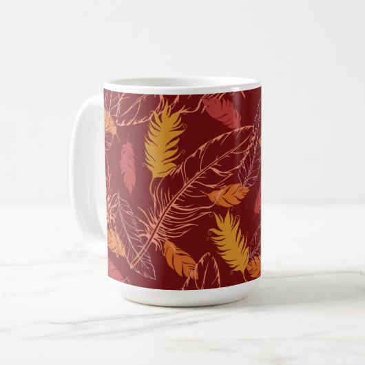 Fall Feathers Coffee Mug Koffiemok (Voorkant links)