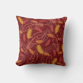 Fall Feathers Throw Pillow Kussen