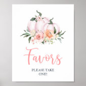 Fall Floral Little Pumpkin Shower Favors  Poster (Voorkant)