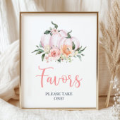Fall Floral Little Pumpkin Shower Favors  Poster